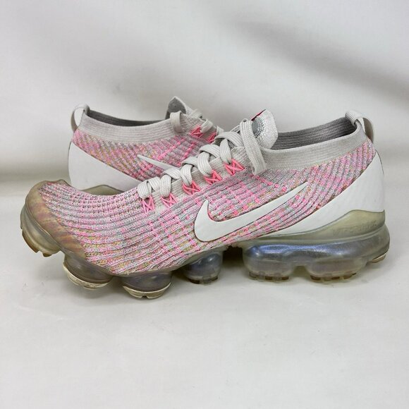 Nike Air VaporMax Flyknit 3 Running Shoes Pink Beige Women’s Size 9.5 - Picture 5 of 9